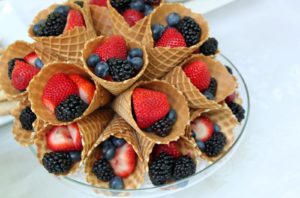 assorted berry fruit platter