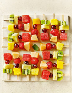 assorted ideas for a fruit platter