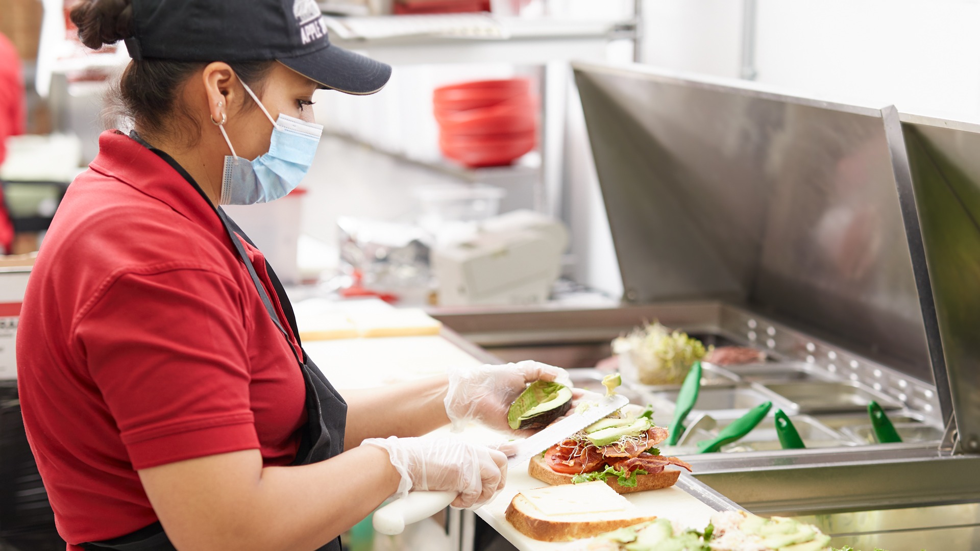 catering for delivery being prepared by Apple Spice in Alpharetta, Georgia