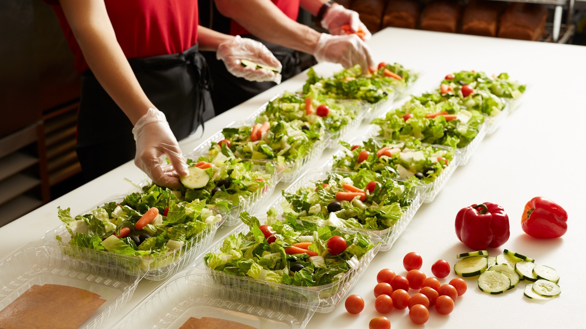 Apple Spice Catered Salad Preparation