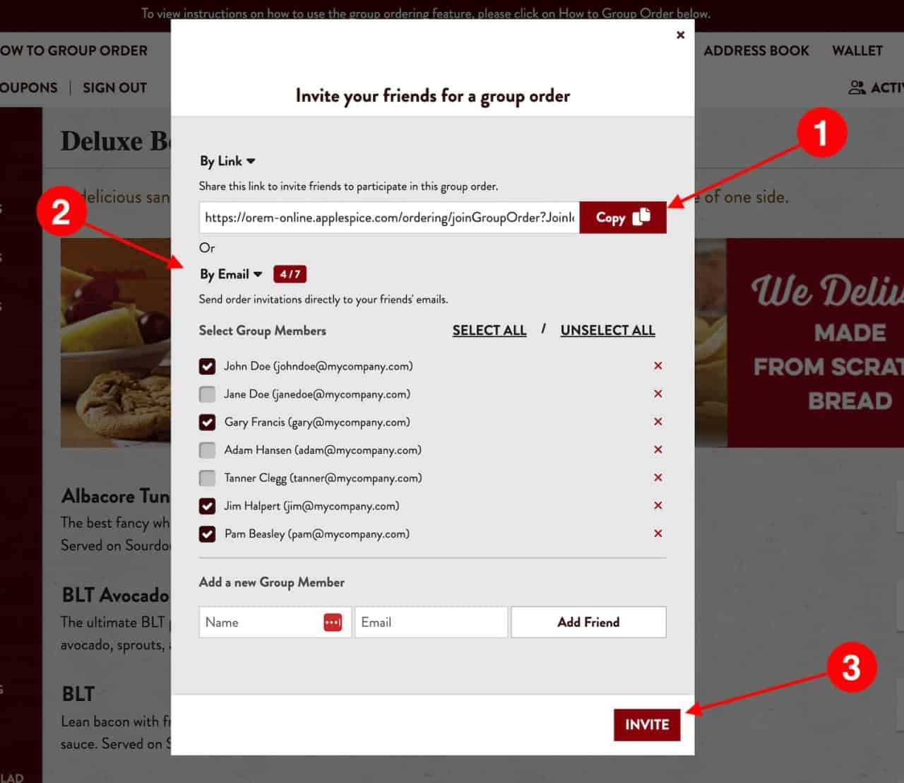 How to Group Order - Apple Spice