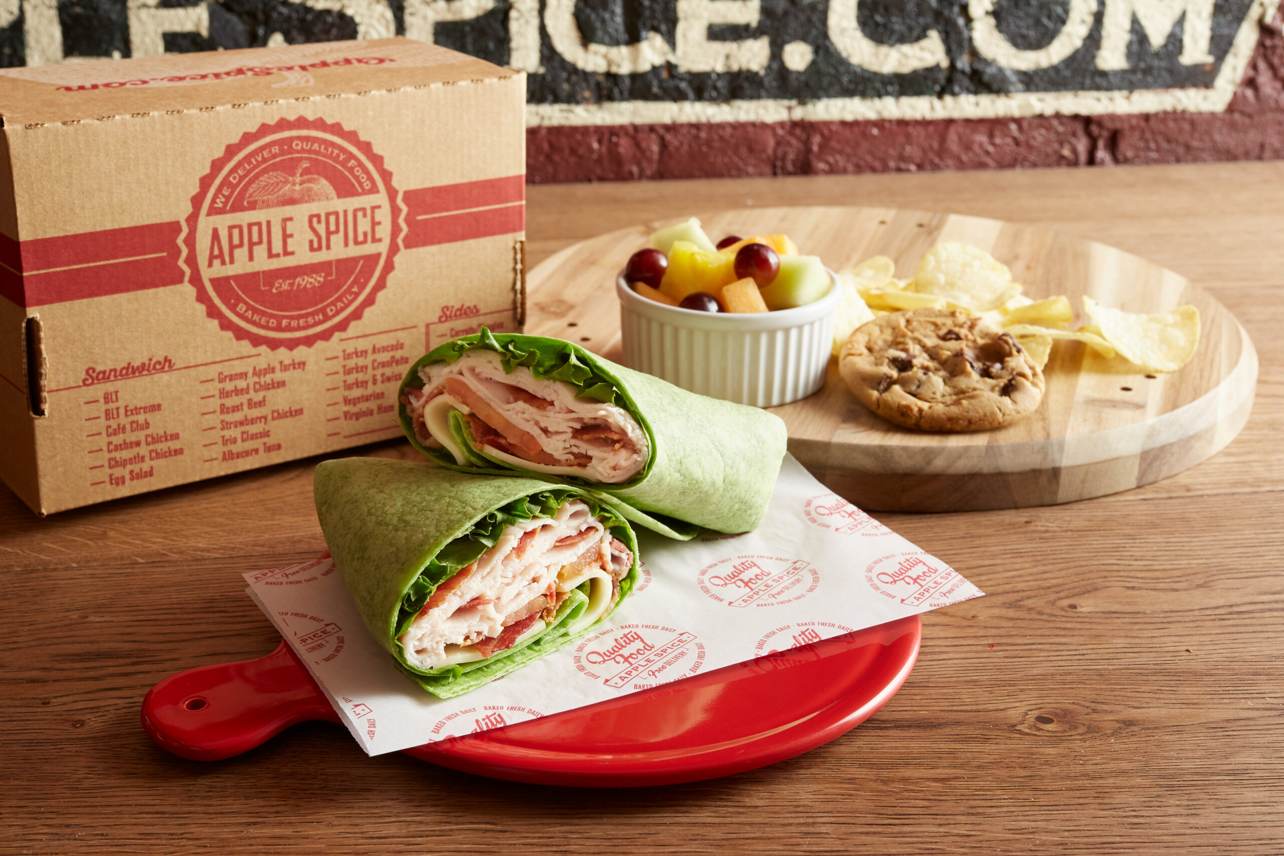 ASJ_Turkey Bacon Wrap Choose form traditional or box lunch catering